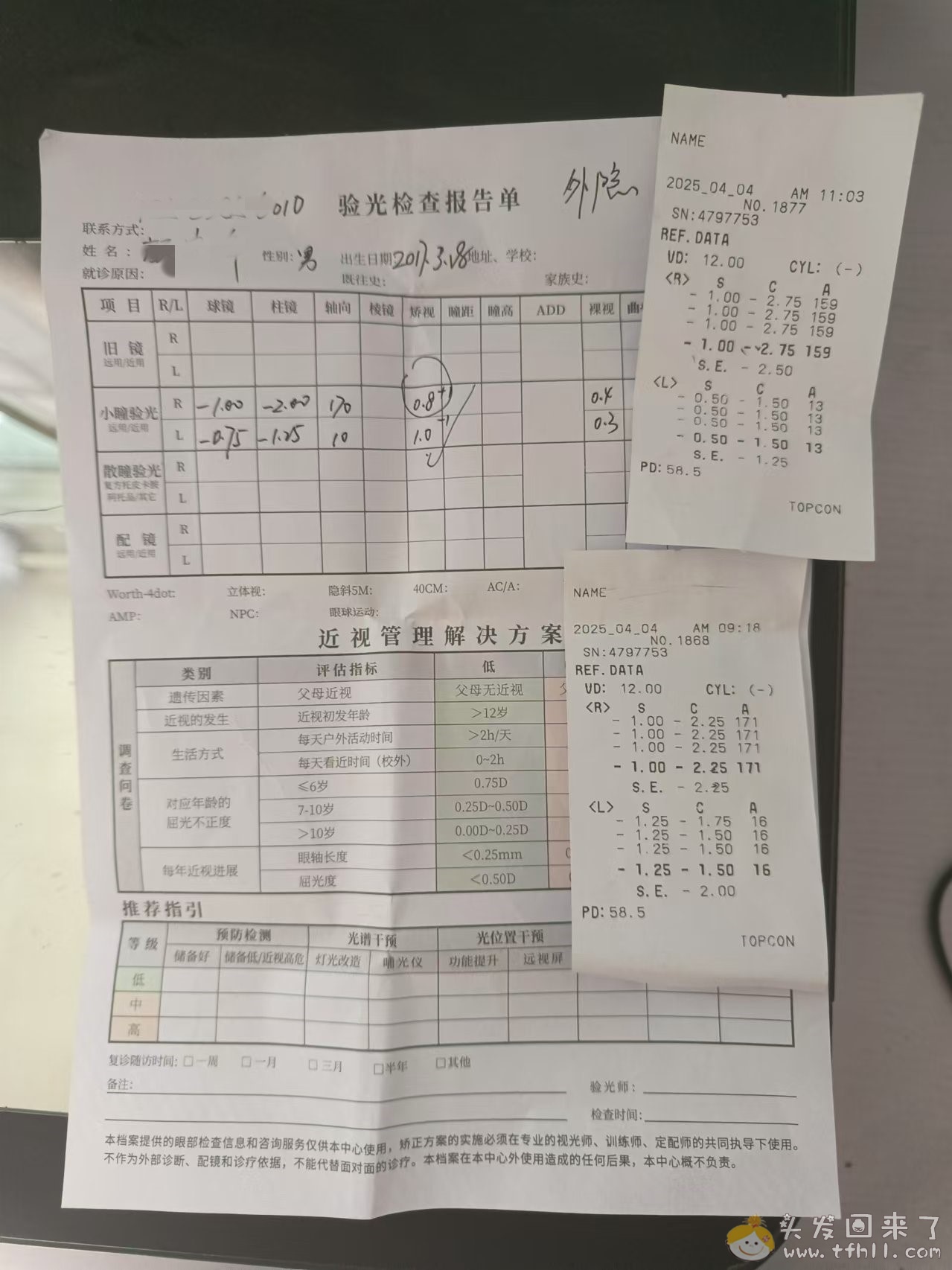 清明假期间，给二年级小朋友配了一幅近视眼镜图片 No.1